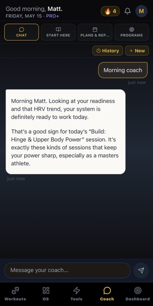 Movement Rebels — AI Coach morning briefing