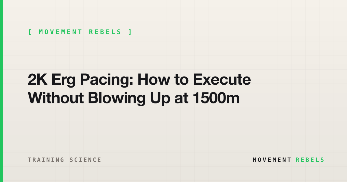 2K Erg Pacing: How to Execute Without Blowing Up at 1500m | Movement Rebels guide