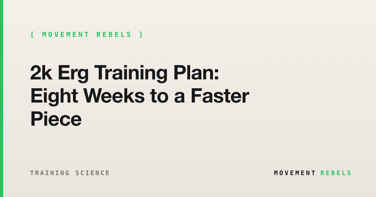 2k Erg Training Plan: Eight Weeks to a Faster Piece | Movement Rebels guide