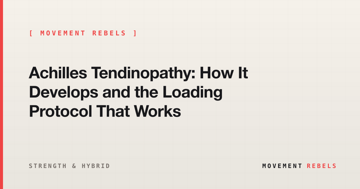 Achilles Tendinopathy: How It Develops and the Loading Protocol That Works | Movement Rebels guide