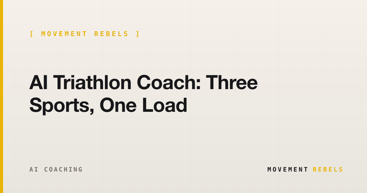 AI Triathlon Coach: Three Sports, One Load | Movement Rebels guide