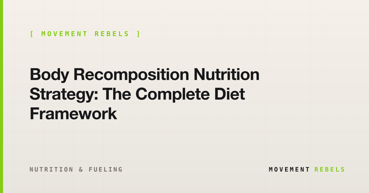 Body Recomposition Nutrition Strategy: The Complete Diet Framework | Movement Rebels guide