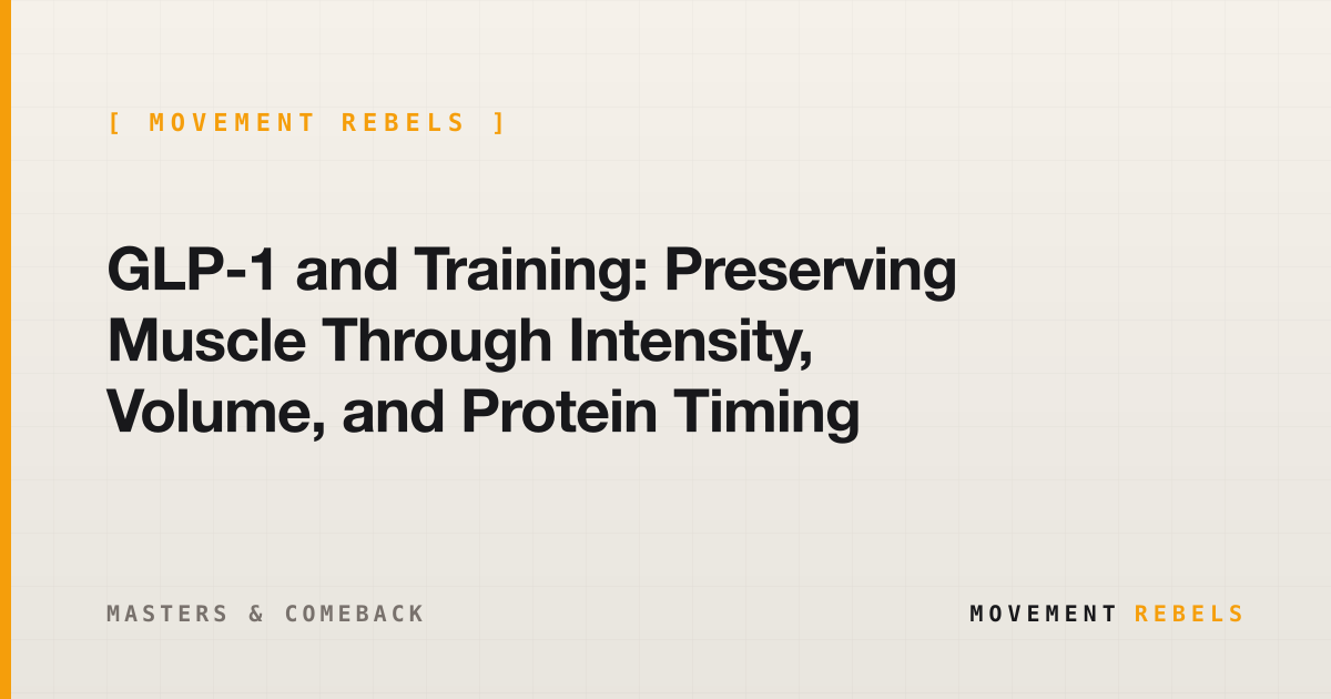 GLP-1 and Training: Preserving Muscle Through Intensity, Volume, and Protein Timing | Movement Rebels guide
