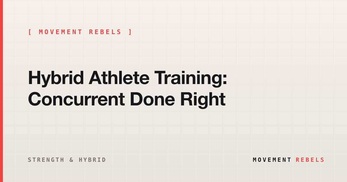 Hybrid Athlete Training: Concurrent Done Right | Movement Rebels guide