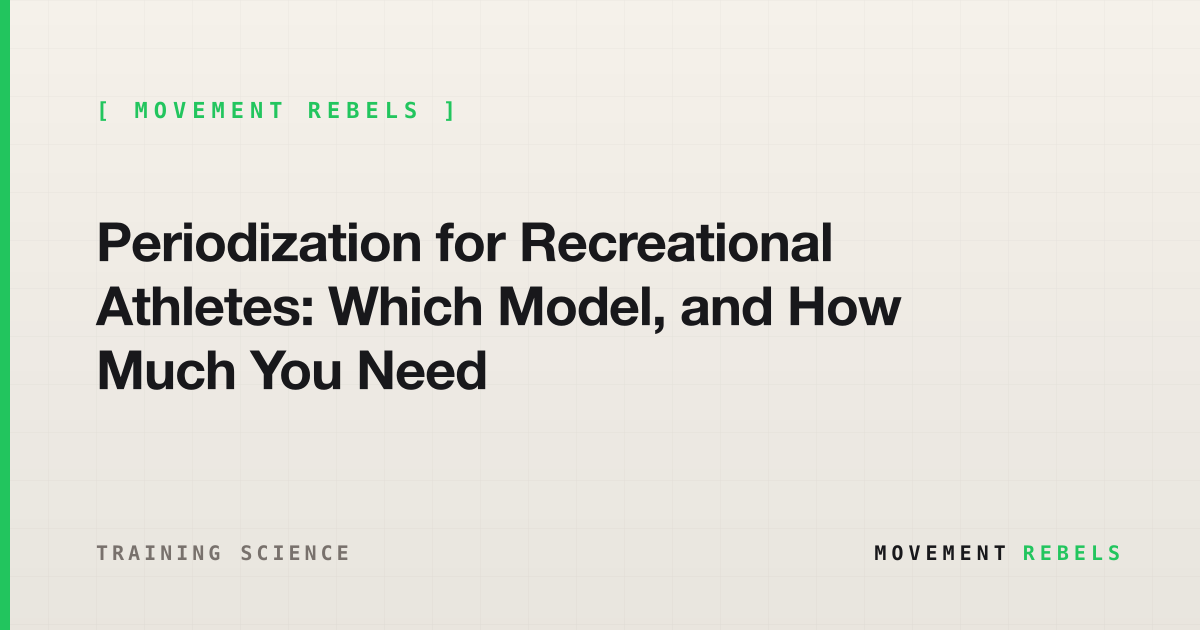 Periodization for Recreational Athletes: Which Model, and How Much You Need | Movement Rebels guide
