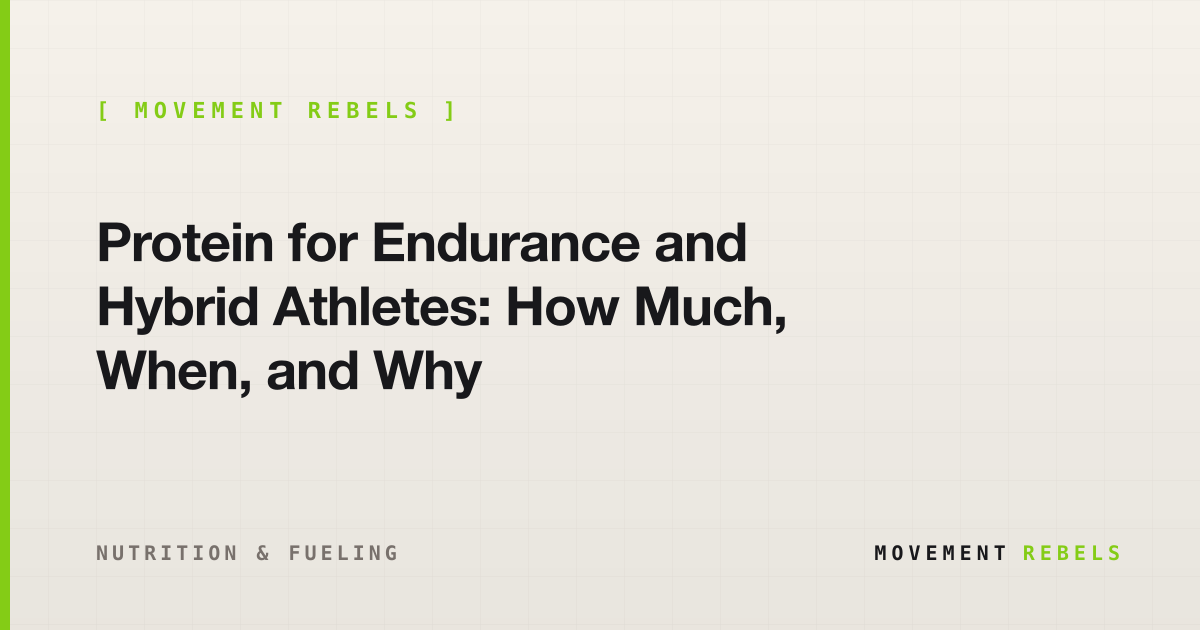 Protein for Endurance and Hybrid Athletes: How Much, When, and Why | Movement Rebels guide