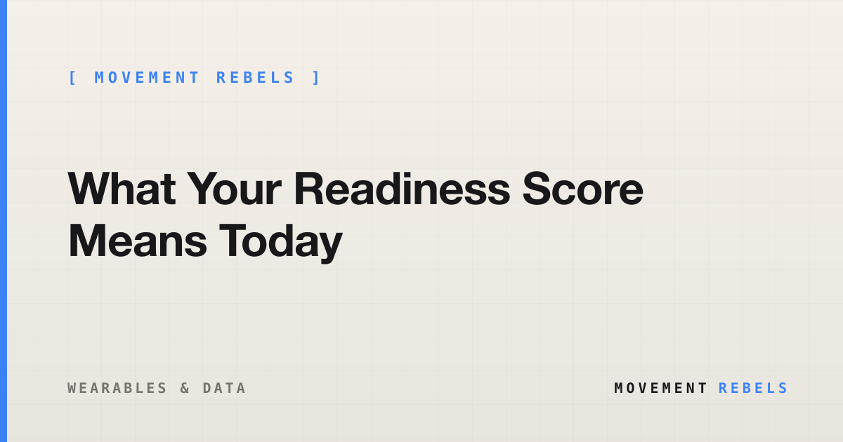 What Your Readiness Score Means Today | Movement Rebels guide