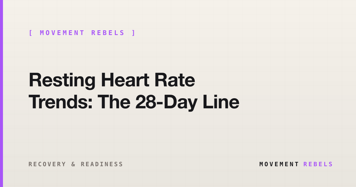 Resting Heart Rate Trends: The 28-Day Line | Movement Rebels guide