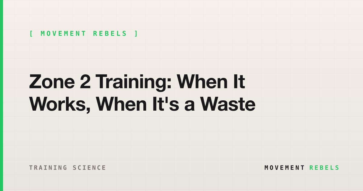 Zone 2 Training: When It Works, When It's a Waste | Movement Rebels guide